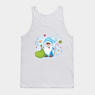 Cute Christmas Gnome. Tank Top